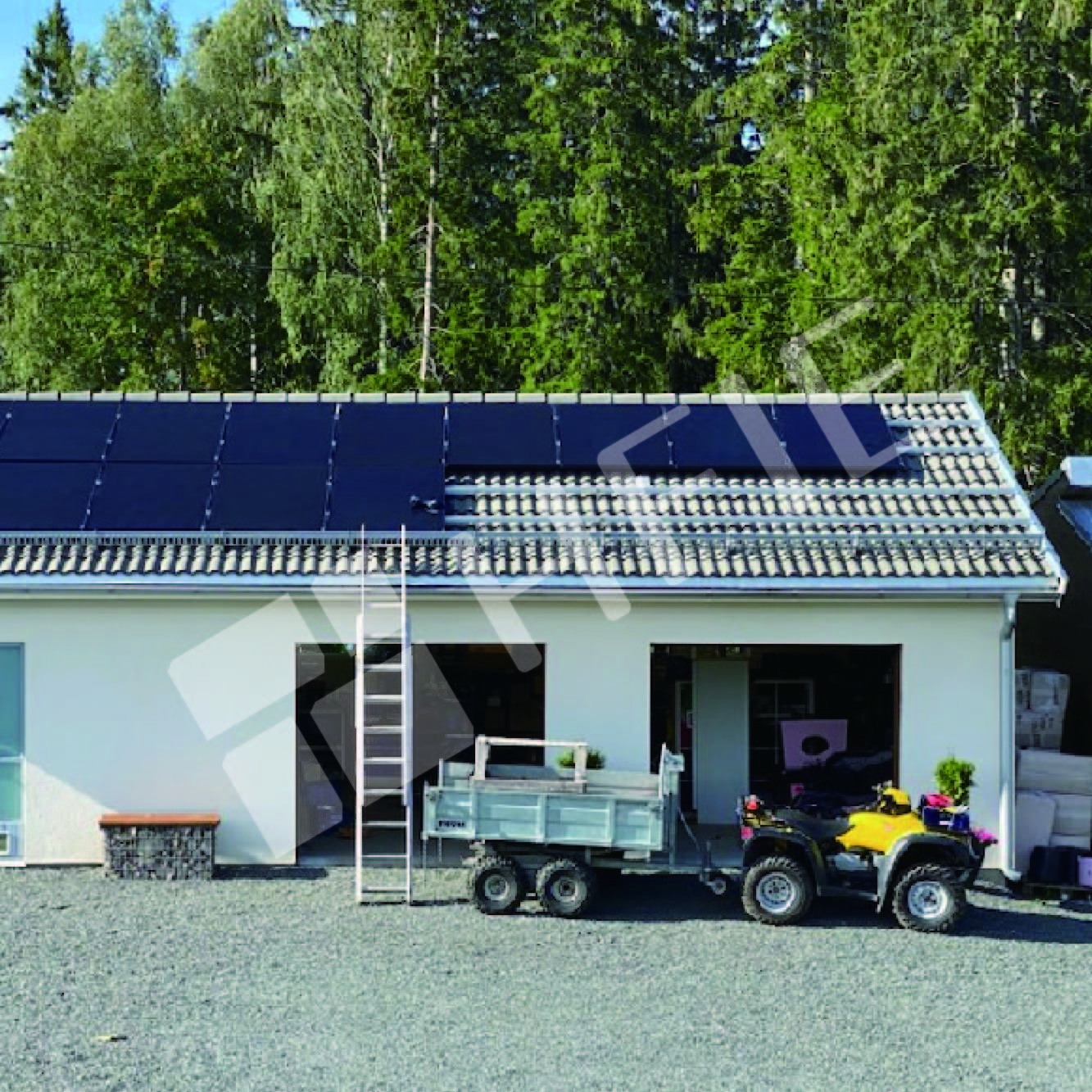 Hfie 10kw 550W Solar Tied PV Photovoltaic Energy Storage Hybrid Home 555W Panel Off On Grid Complete Kit Power Controller System