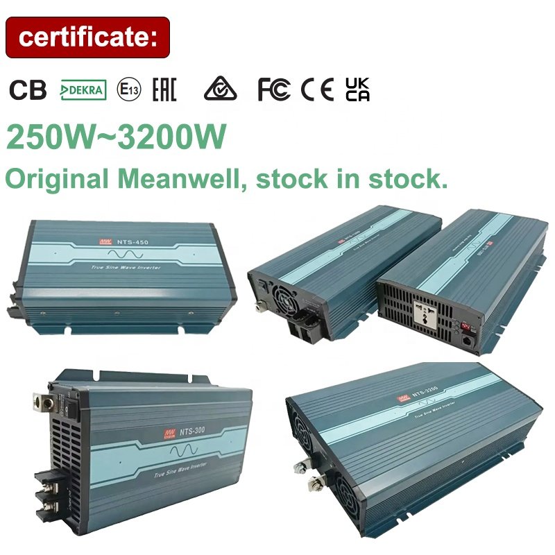 Meanwell inverter 12V 24V 48V DC to AC pure sine wave power car UPS inverter off grid solar inverter 300w 2000w 3000w 5000w