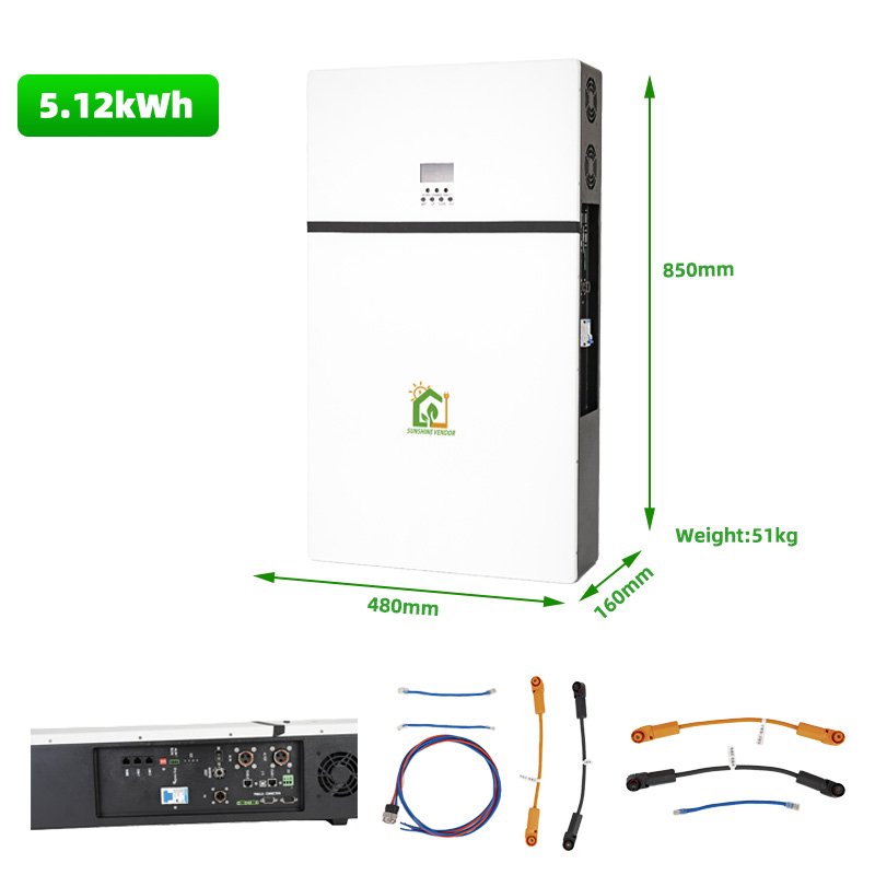 Large Capacity all in one 51.2V solar energy system 5kw solar inverter and 5KWH LiFePO4 lithium ion battery for home use