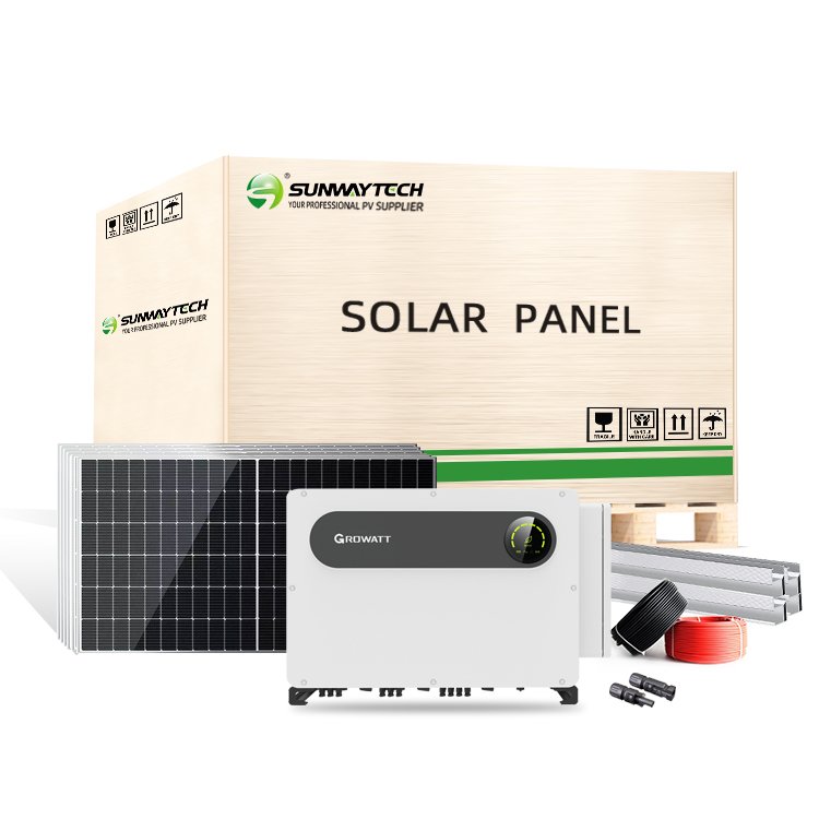 Good Quality 80kw 100kw 150kw on Grid Solar System with Tier 1 Panel and Growatt Inverter for Commercial Use