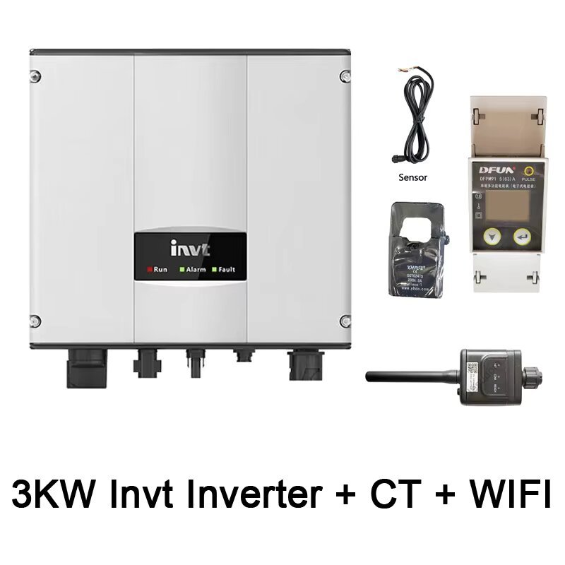 INVT Solar On Grid Solar Inverter 3KW with Pure Sine Wave 120V450VDC Input with Built In Zero Export Function WIFI