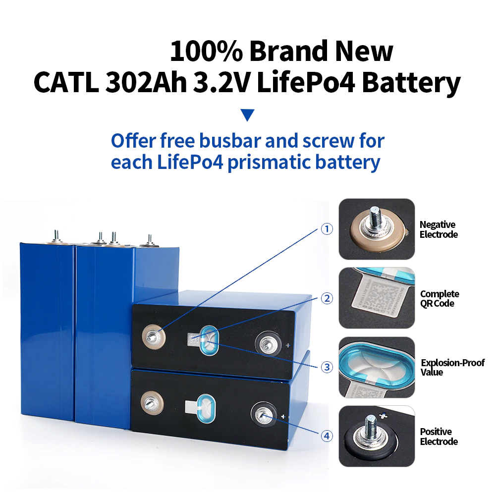 Best CATL 48V 300Ah 15KW Inverter Battery Pack 16pcs 302AH 310AH 280Ah 3.2V Lifepo4 Prismatic Cell 48V off-grid Solar Power Pack