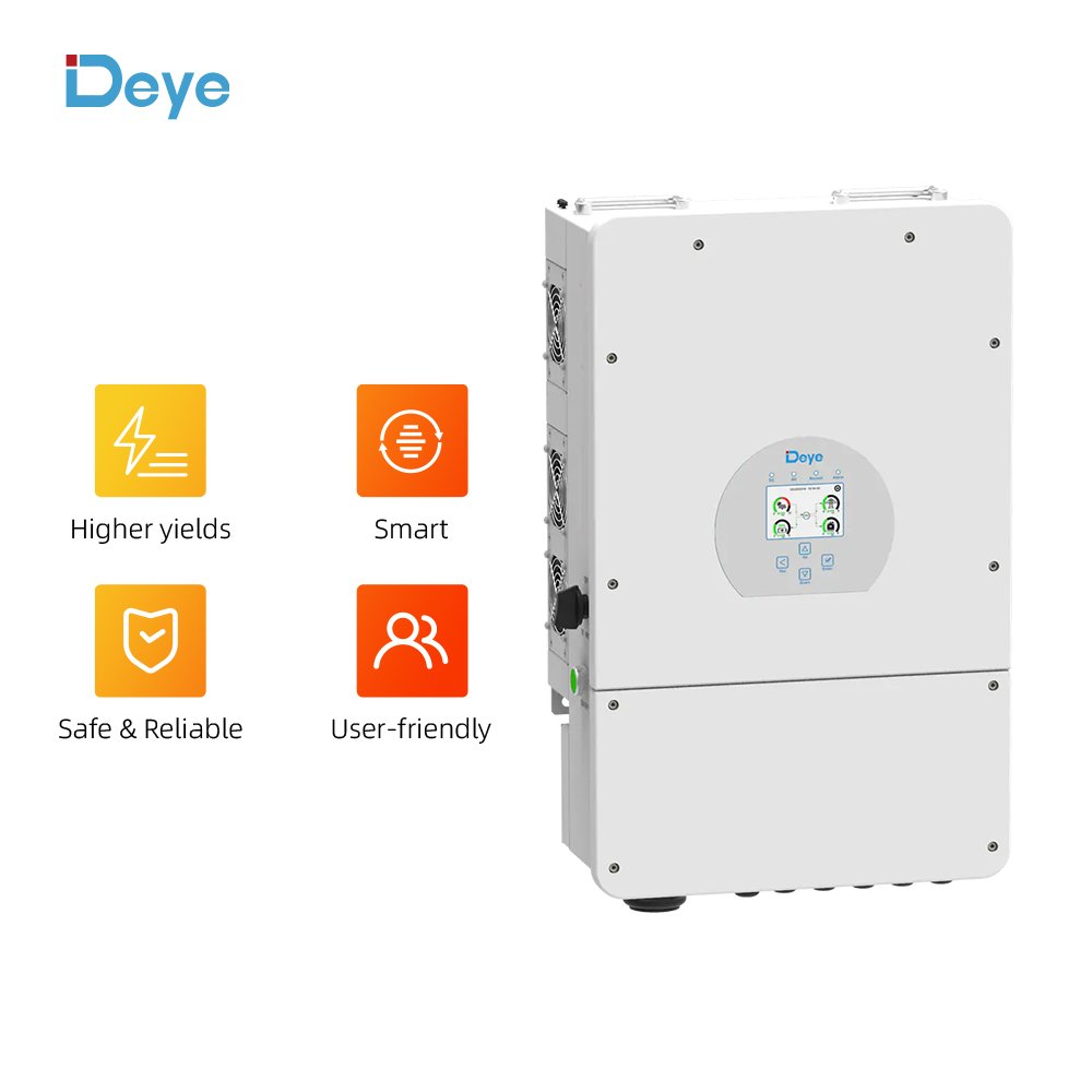 Deye SUN-7.6K-SG01LP1-EU 7.6kw single phase 2 mppt hybrid solar inverter in stock