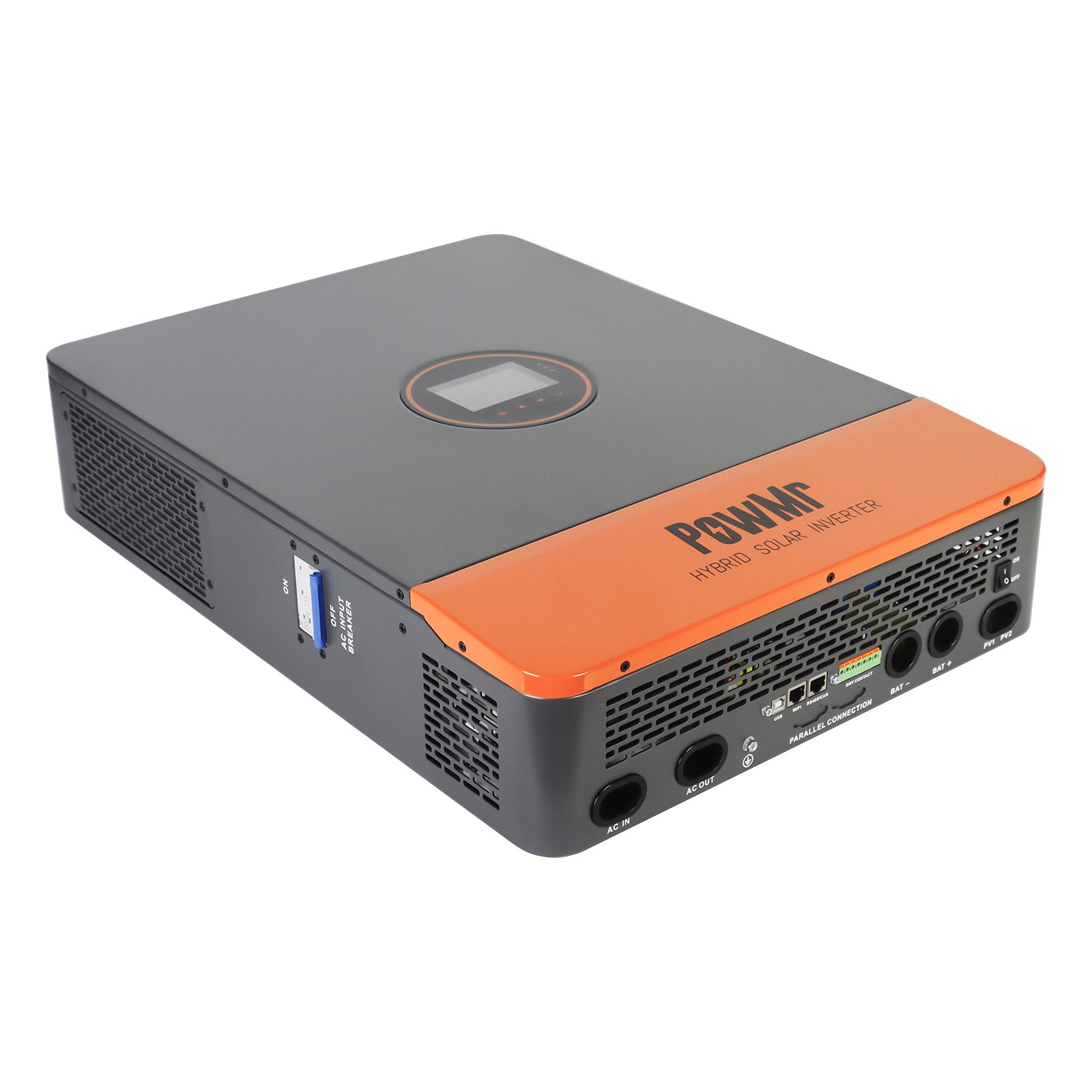 PowMr 5KW 8KW 12KW 10KW 48V Hybrid Solar Inverter 110V/230V/400V On/Off grid Pure Sine Wave Hybrid Solar Inverter