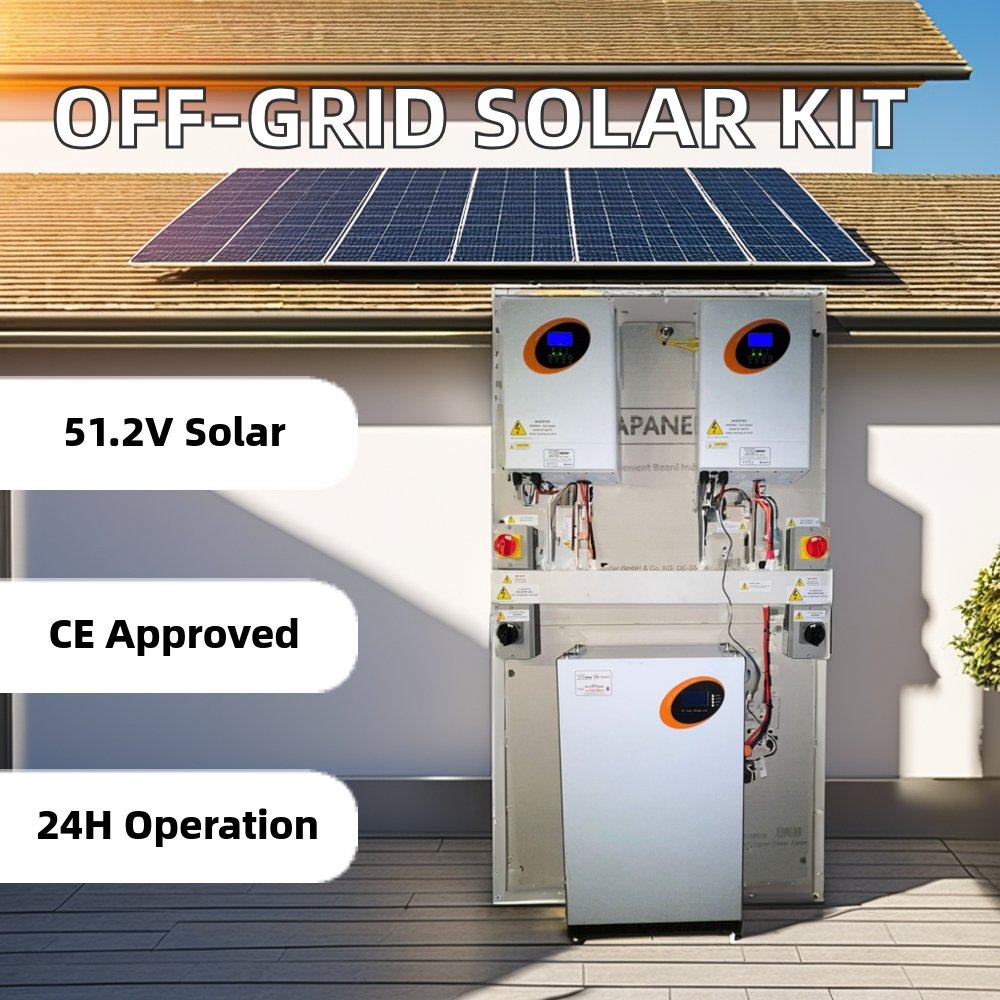 Hybrid Off-Grid Solar Power System for Home 10/50/3kw Monocrystalline Silicon Solar Panel with Lithium Storage Battery Inverter