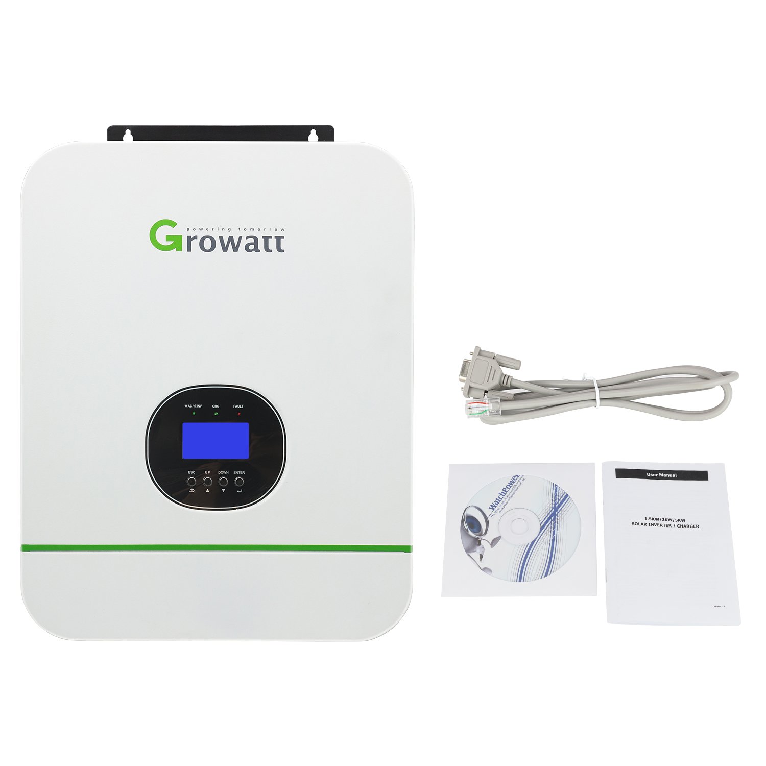 Growatt 24V 48V 3Kw Hybrid Solar Inverter MPPT Single Phase On-Off Grid Inverters 5Kw 5000W Solar Inverter Products