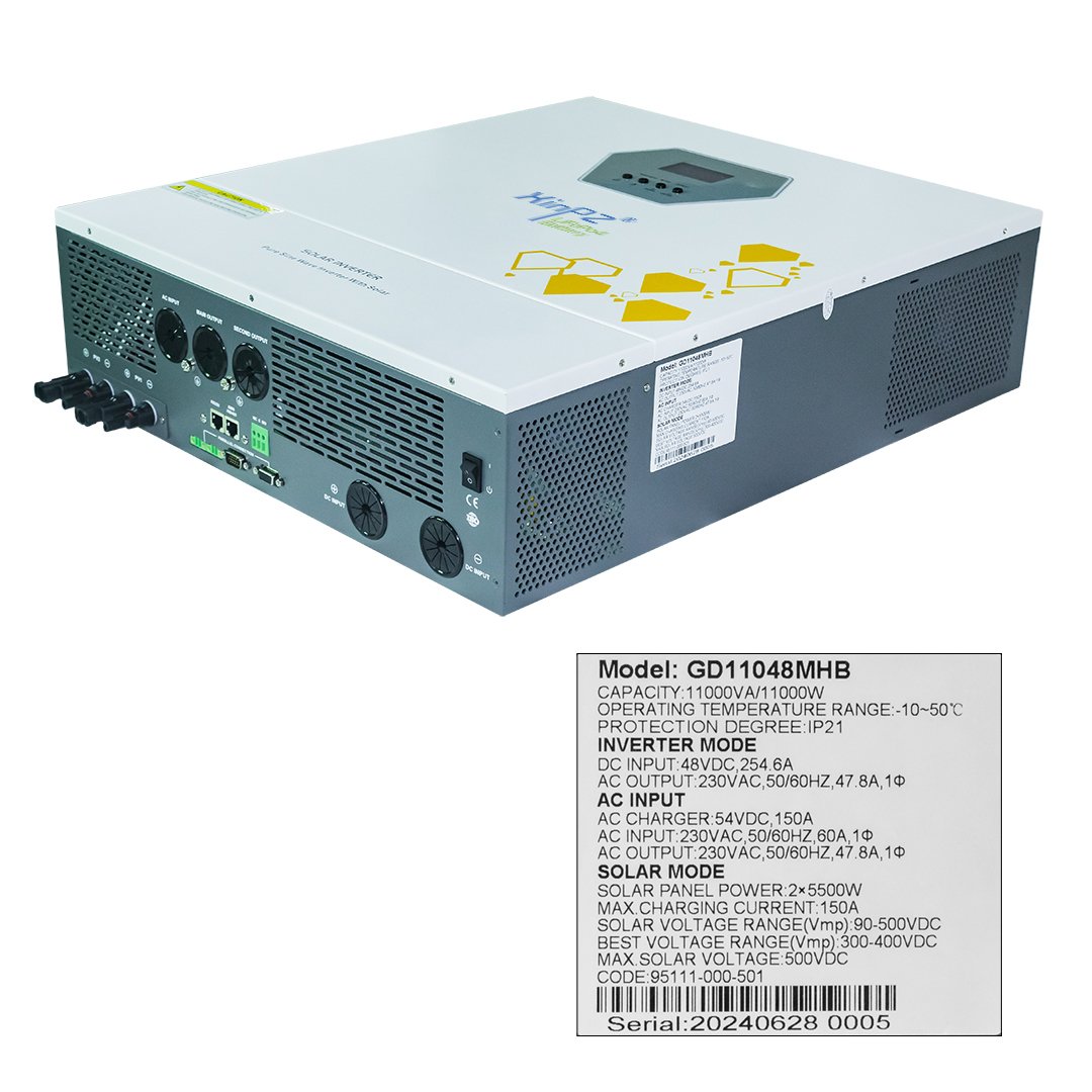 Hybrid inverter 6.2kw On Grid inverter 6200w Off Grid solar inverter 6.2kw with 100A Mppt solar controller For off grid system