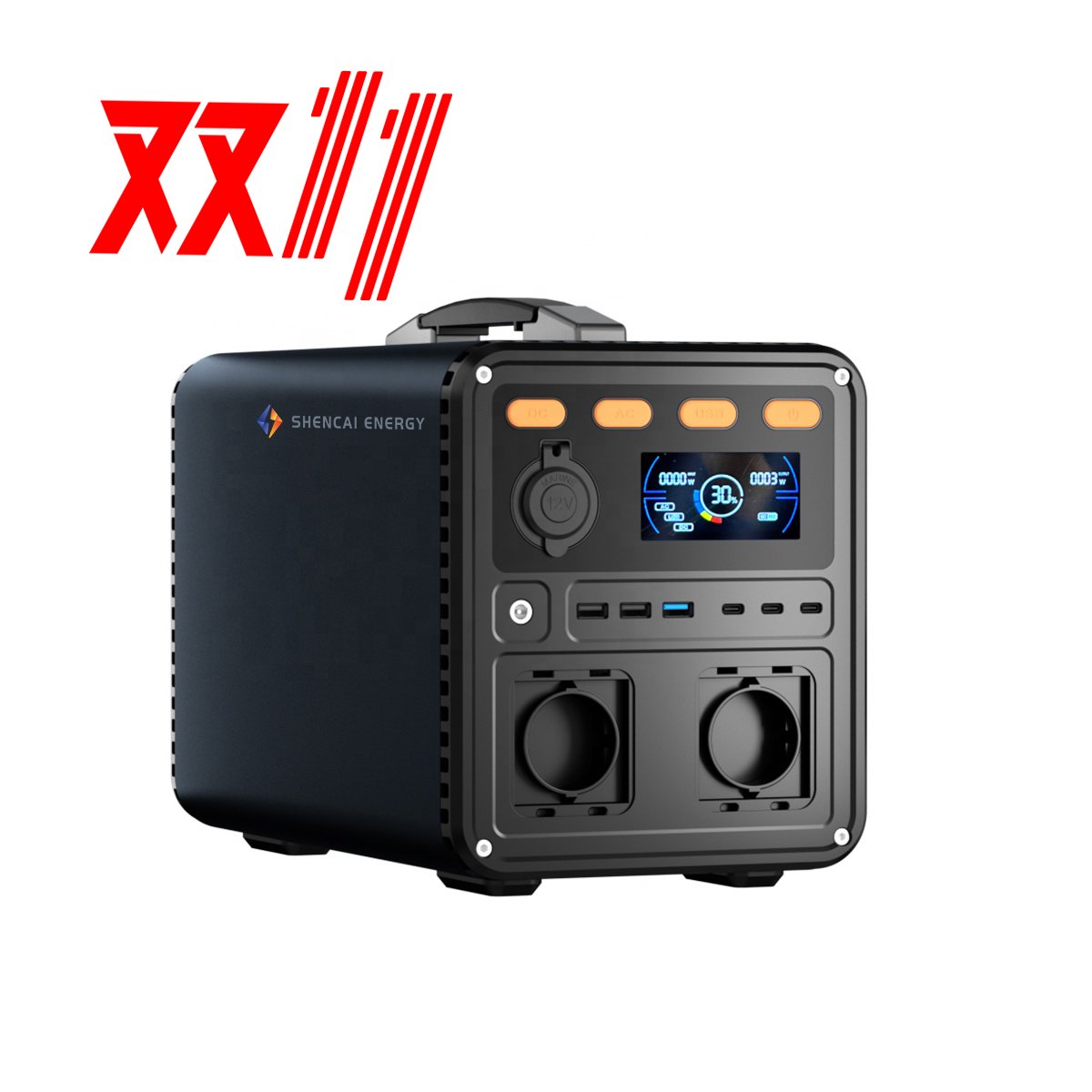 Wholesale 1200W Solar UPS Portable Power With 2Hours Fast Charging LiFePO4 battery 110V 220V MPPT Solar Generator Station
