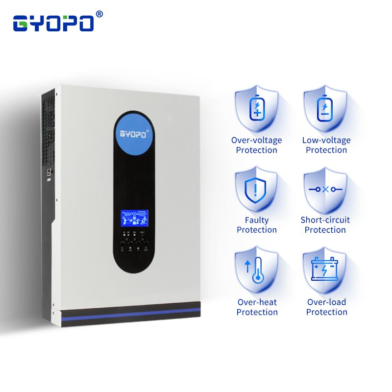 Gyopo 6.2KW Off Grid Solar Inverter 48V 230Vac MPPT All in one Solar Charger Inverter for Off Grid Solar System