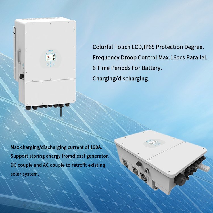 High Quality Deye Sun 8kw 10kw 12kw Hybrid Solar Inverter for Solar Power System EU Standard