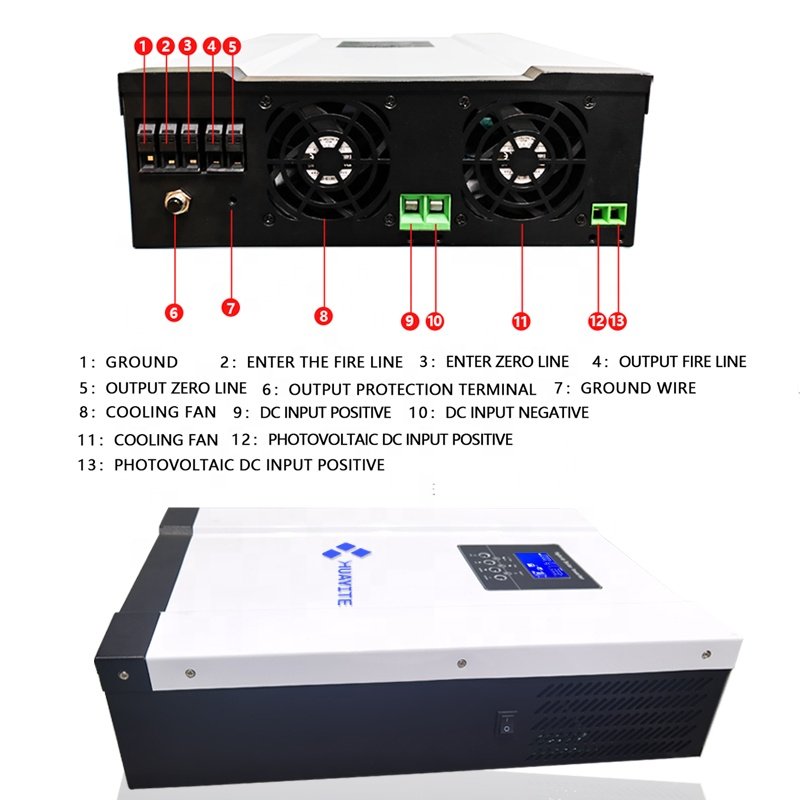 5.5KW 3.5KW Hybrid Solar Inverter 48V Battery Pure Sine Wave Off Grid Solar Charger Mppt 80A 120A DC 24V 48V with Wifi RS485/45