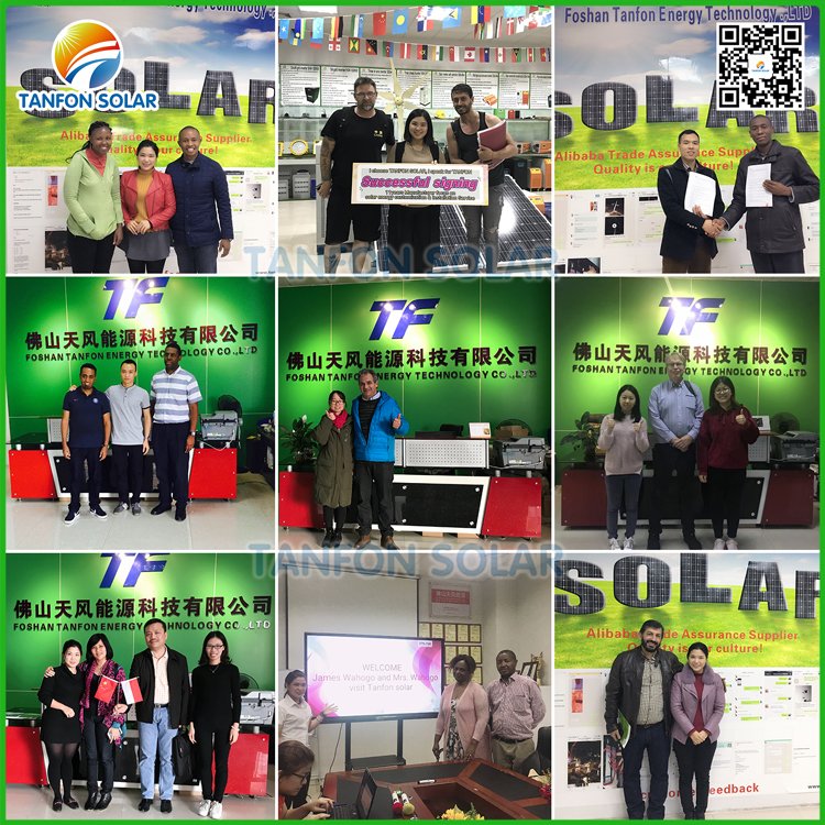 tanfon 5kw grid solar inverter without battery solar panel system hybrid 10kw pure sine wave inverter