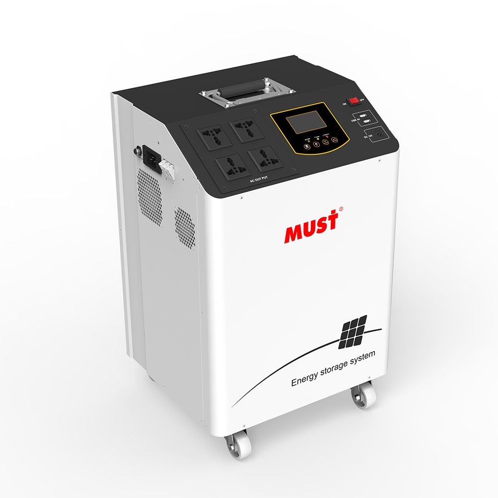 MUST HBP1800 series 1KW 2KW 3KW lifepo4 lithium battery with solar panel and solar inverter All in one solar energy system