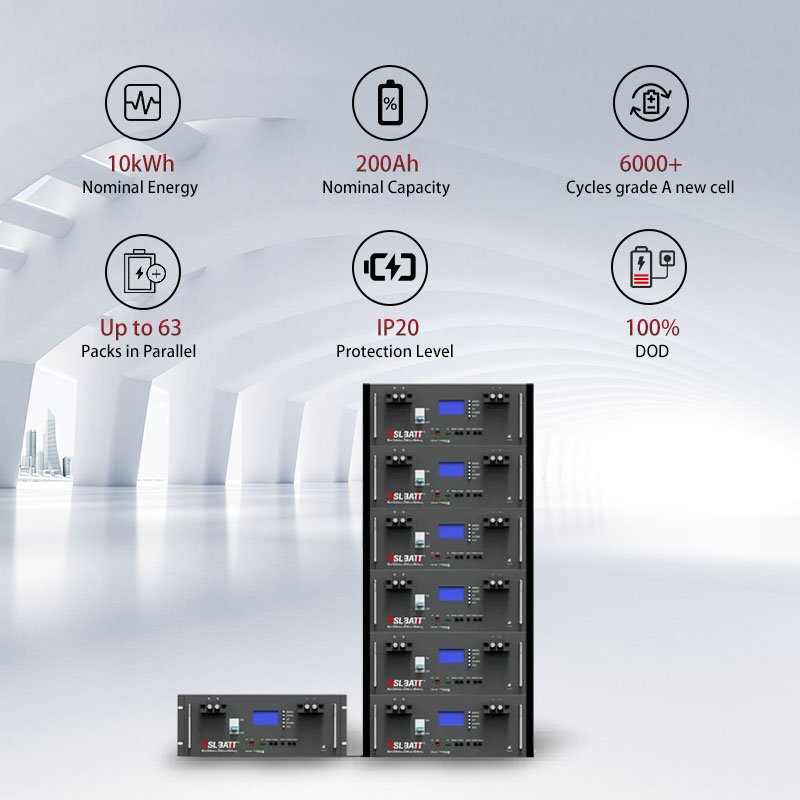 BSLBATT rack-mounted home energy storage solar battery 48v 400ah 20kwh lithium battery