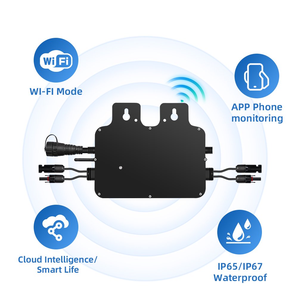 Solar Energy System 800W Micro Solar Inverter Grid-tie MPPT Microinverter Micro Inverter 800W Wifi