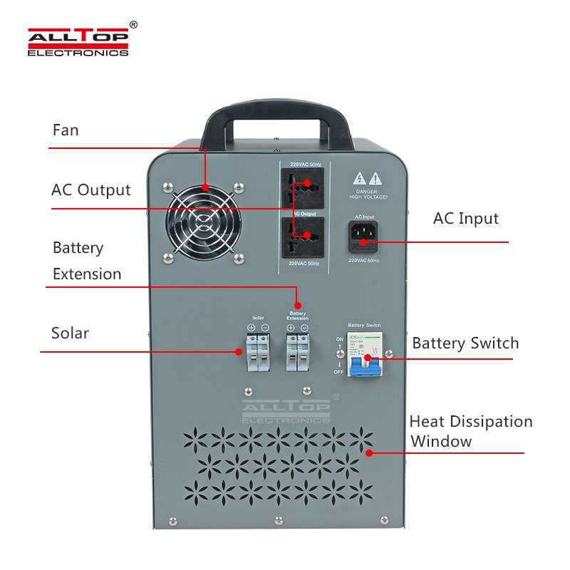 ALLTOP High quality 1500w battery bank for 5kw solar system 24v dc 220v ac solar inverter system