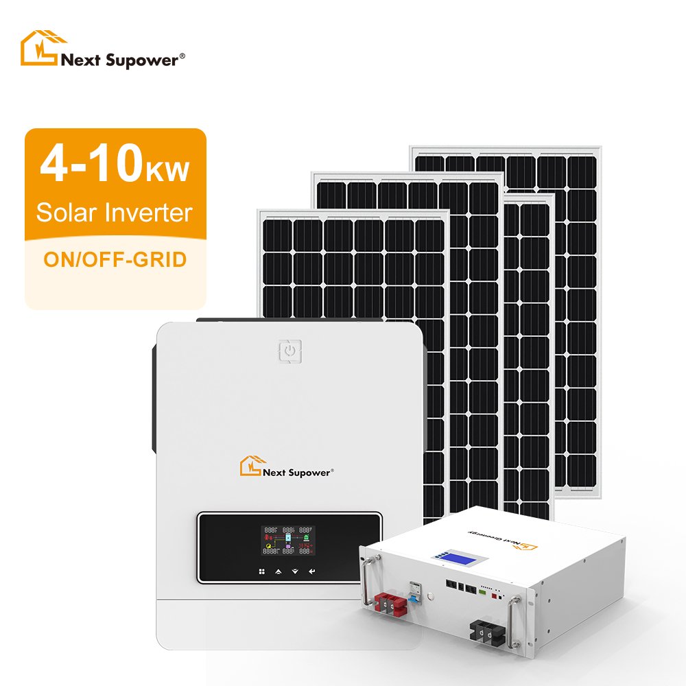 Hybrid System Solar Kit 4kw 5kw 6kw 8kw 10kw off grid hybrid inverters pure sine wave solar panel home power system with battery