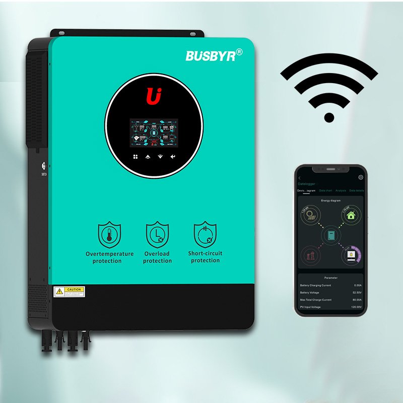 Busbyr New Product Hybrid Solar Inverter 6.2KW 10.2KW 48V 220V Solar Inverter Built-in 120A MPPT Hybrid Solar Inverter