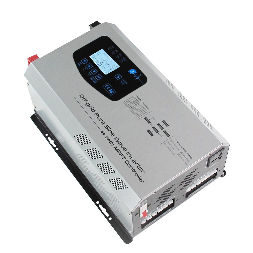 off grid 5000W 6000Watt 24v 48v pure sine wave Hybrid Solar Inverter With Mppt Charge Controller