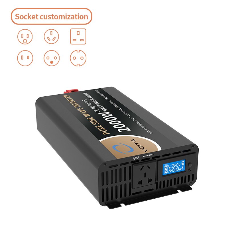 12v pure sine wave power inverter 2000w 110/220Vac dc to ac converter solar inverter