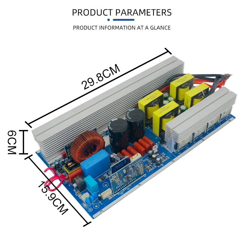 FCHAO 2000W Portable Power Station Inverter Board 2KW Inverter DC 12V 24V 48V To 220V 230V 240V