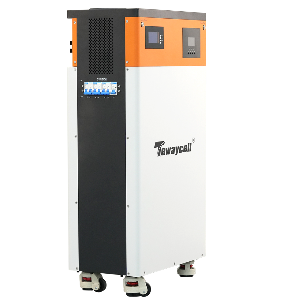 Tewaycell 15KWH 48V 300AH All In One LiFePO4 Battery 15Kwh Off Grid Solar Energy Systems with 5kw inverter ESS