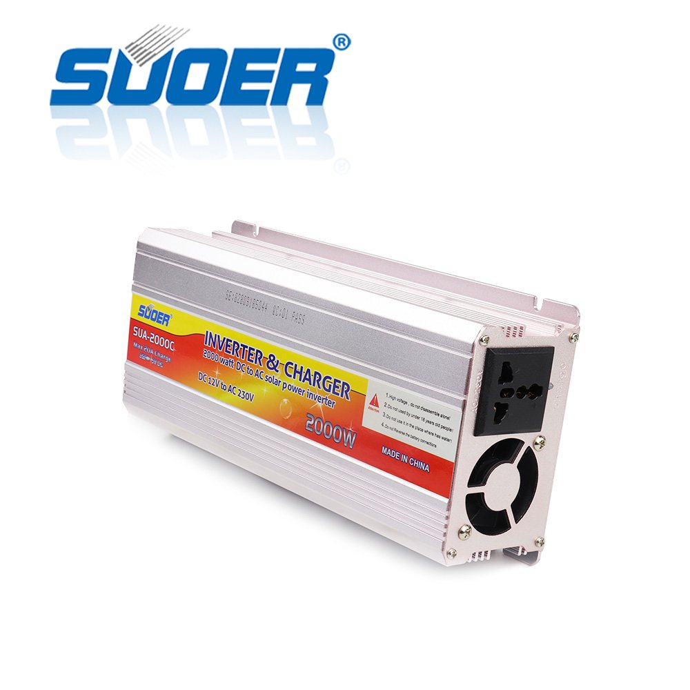 Suoer Solar Inverter Price 2000VA solar inverter Off Grid 12v 220v modified sine wave inverter with battery charger