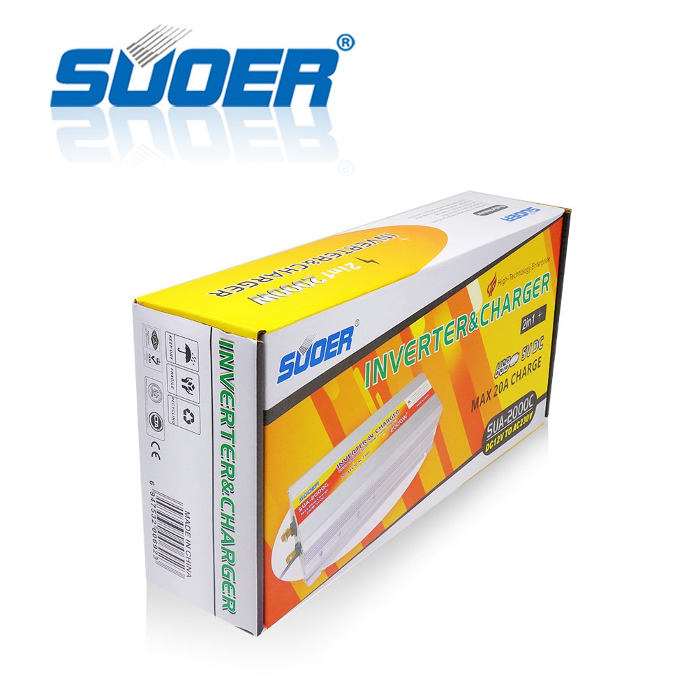Suoer Solar Inverter Price 2000VA solar inverter Off Grid 12v 220v modified sine wave inverter with battery charger