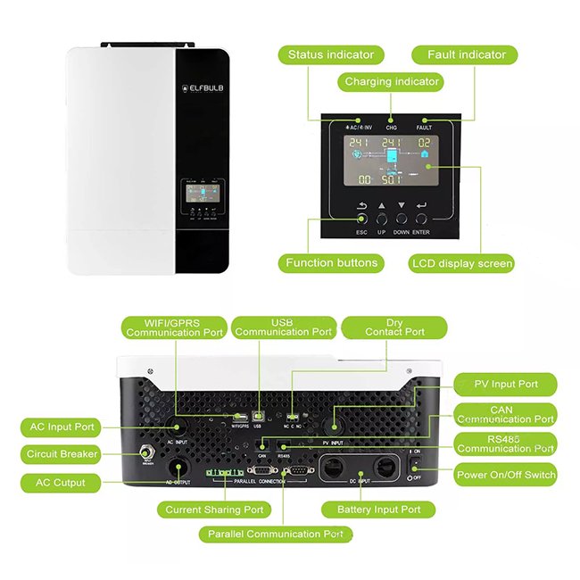 Good quality growatt hybrid solar inverter 5kw wholesale price growatt off grid solar inverter 48v for sale