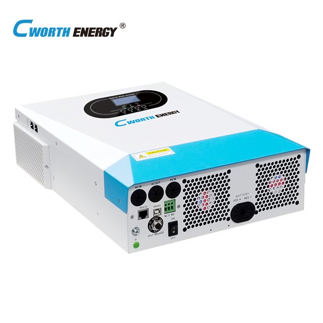 Cworth Energy 5.5KW MPPT 500VDC PV Input 220VAC 48V 5500W Hybrid Solar inverter