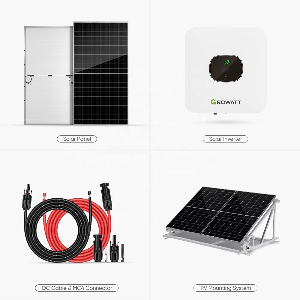 Sail Solar 10000w Solar Energy System On-Grid Inverter/Battery/MC4/Bracket