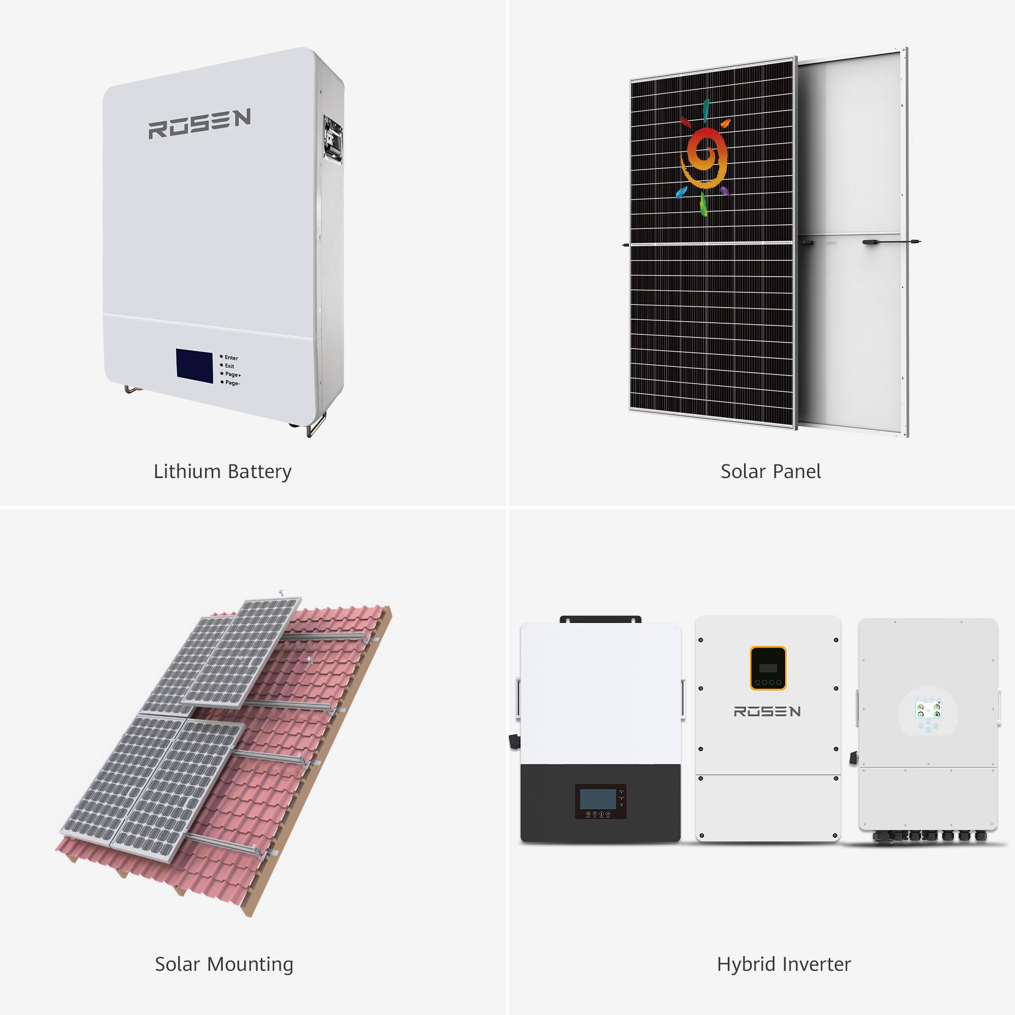 20Kw Hybrid On Grid Solar System With Solar Panel 20Kw Solar Inverter Solar Power Generation Kit