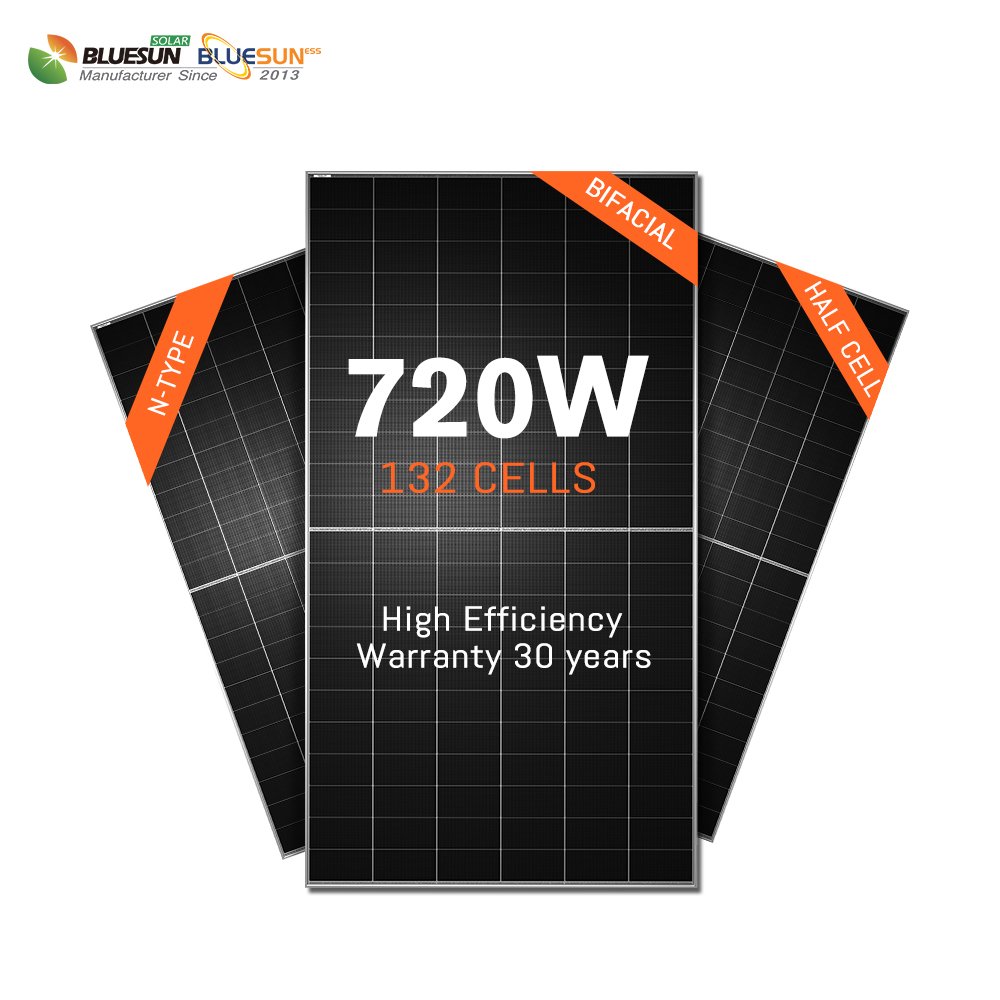 High quality bifacial 9bb solar panels 720w half-cell panels solar 700w mono solar panels energy system for home