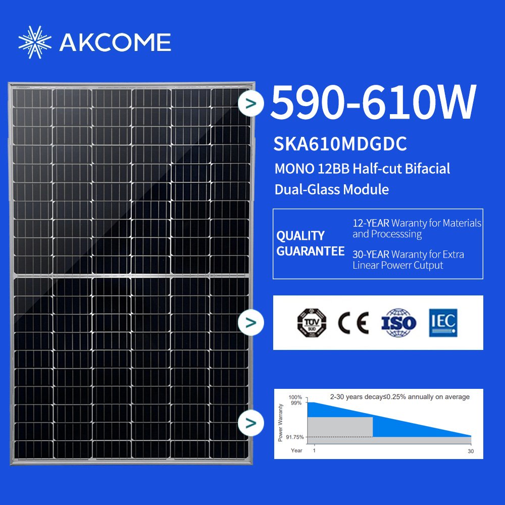 Professional Manufacture Home Use 600W Solar Panel 2172x1303x33mm efficiency 21.21%
