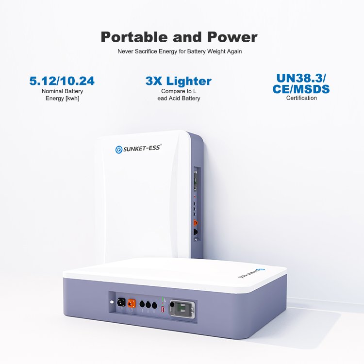 EU STOCK BATTERY LITHIUM 48V 51.2V 200AH 5.12KWH 10.24KWH LIFEPO4 POWER WALL MOUNTED HOUSEHOLD SOLAR POWER SYSTEMS