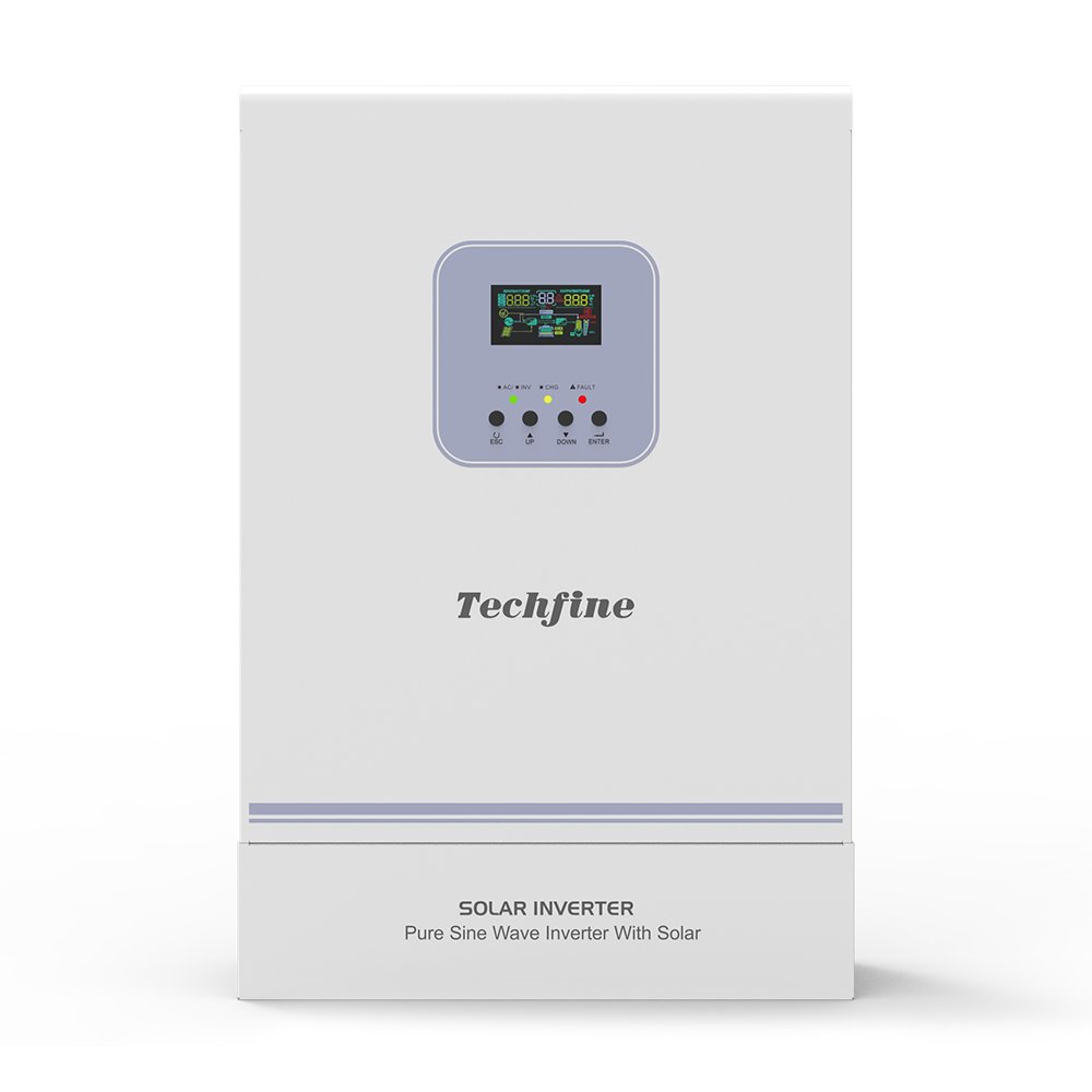 Techfine high frequency 5.5kw solar panel inverter PV input 500vdc 5500w on off grid hybrid solar inverter