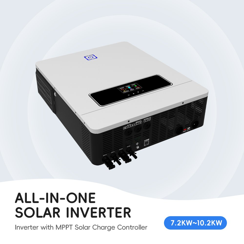 Hybrid solar inverter 8200W Built-in 160A MPPT solar charge battery solar energy system solar inverter 8kw 8.2kw