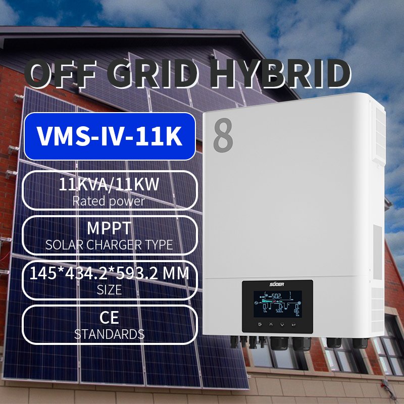 SUOER 8000w Residential Home Solar Energy Storage System 11kw 8Kw 3 Phase System Hybrid Solar Inverter