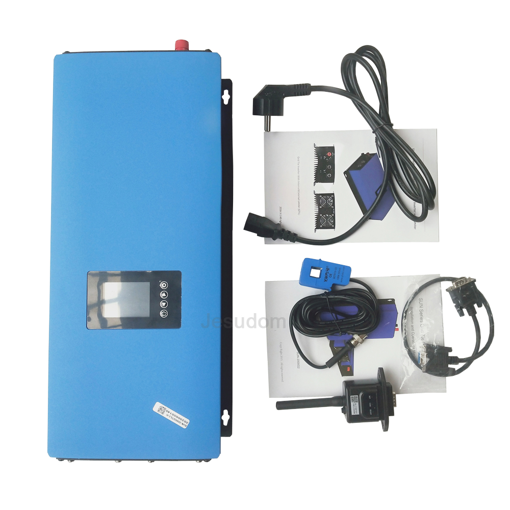 Solar MPPT Grid Tie Inverter With 3M limiter No WIFI 2000W DC 45V90V to 230VAC for PV Panel Battery Discharge On Grid Connected