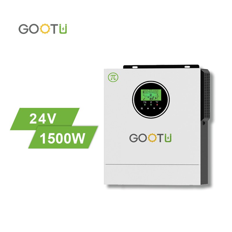 GOOTU PV Inverter 24V 1500W Low PV Input 30-150VDC Wide Voltage Solar Power System 1.5KW Off Grid Solar Inverter