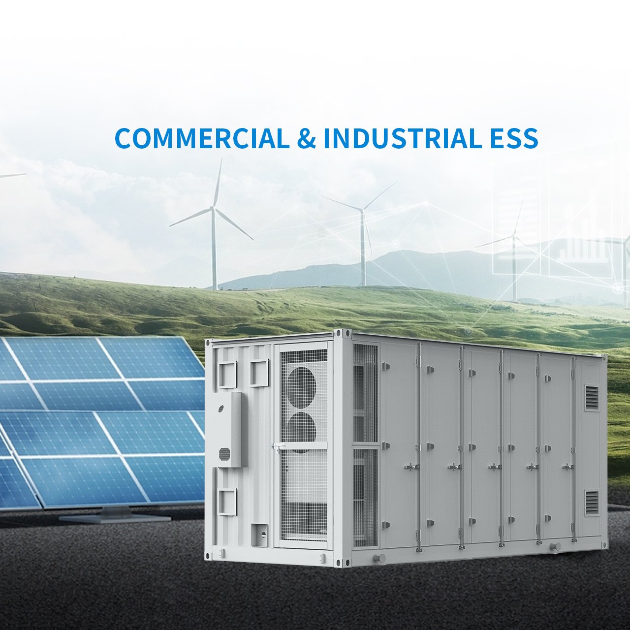 ESS Station 3.14Mwh solar generator lifepo4 battery solar panel system Microgrid energy storage system all in one solar power