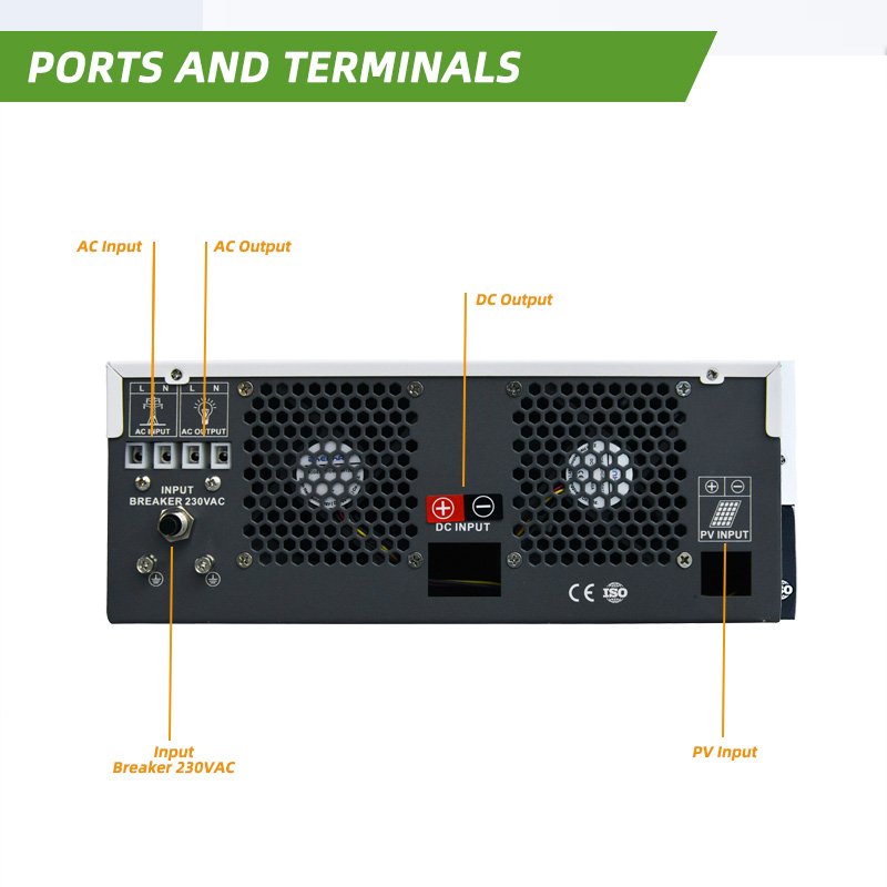3KW Hybrid Inverter 3000W MPPT Solar Charge Controller Inverter 24V Pure Sine Wave Solar Inverter 3kw Off-Grid System