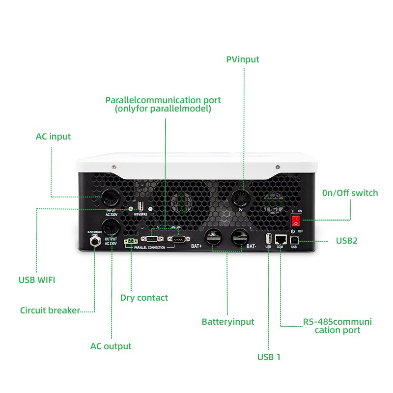 Hot Sale 5.2KW 5200W On Grid Off Grid Hybrid Solar Inverter solar power system
