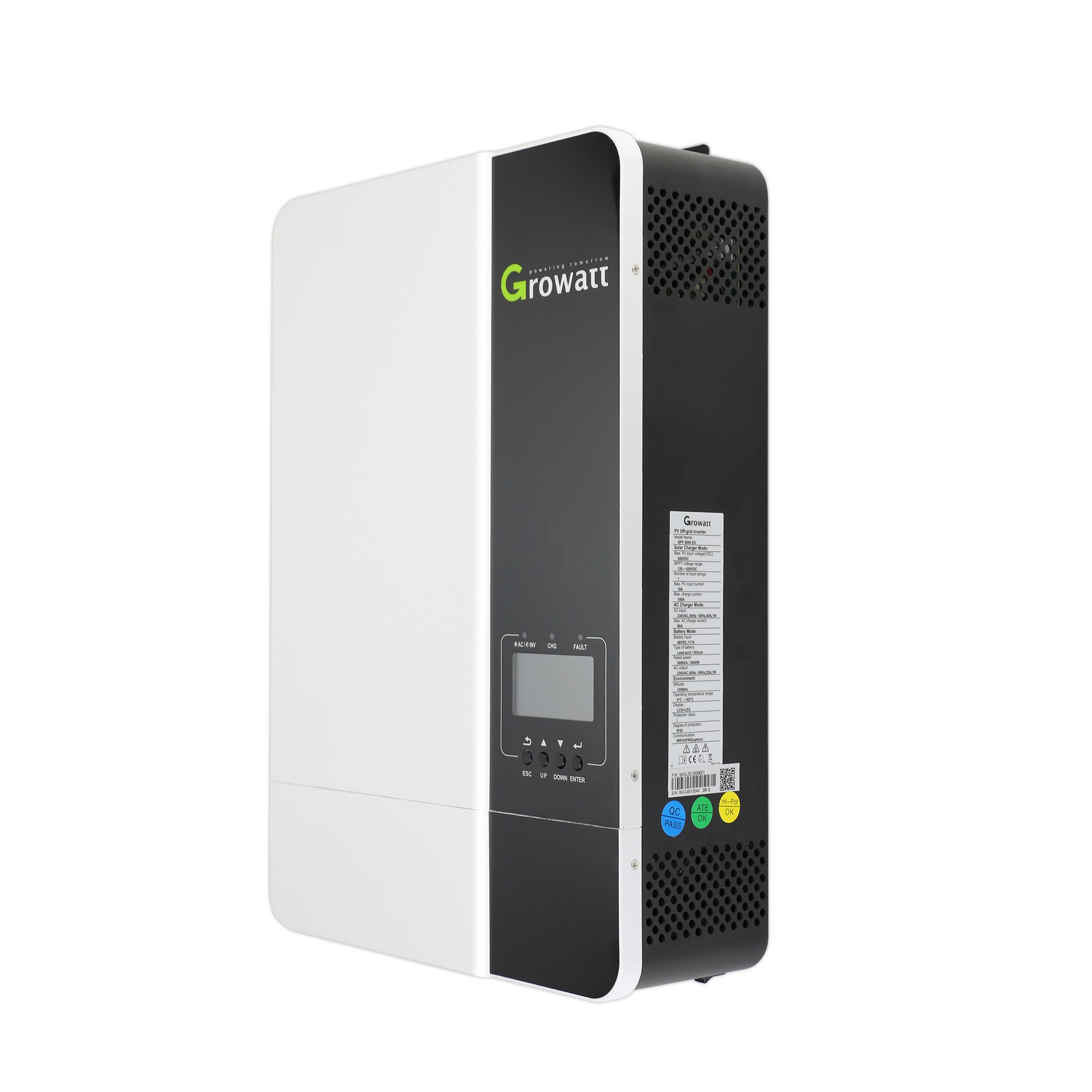 Growatt SPF 5000ES 5KW Single Phase 48Vdc 230Vac 5000W Inverter Off-Grid Solar Inverter for Hybrid Solar System