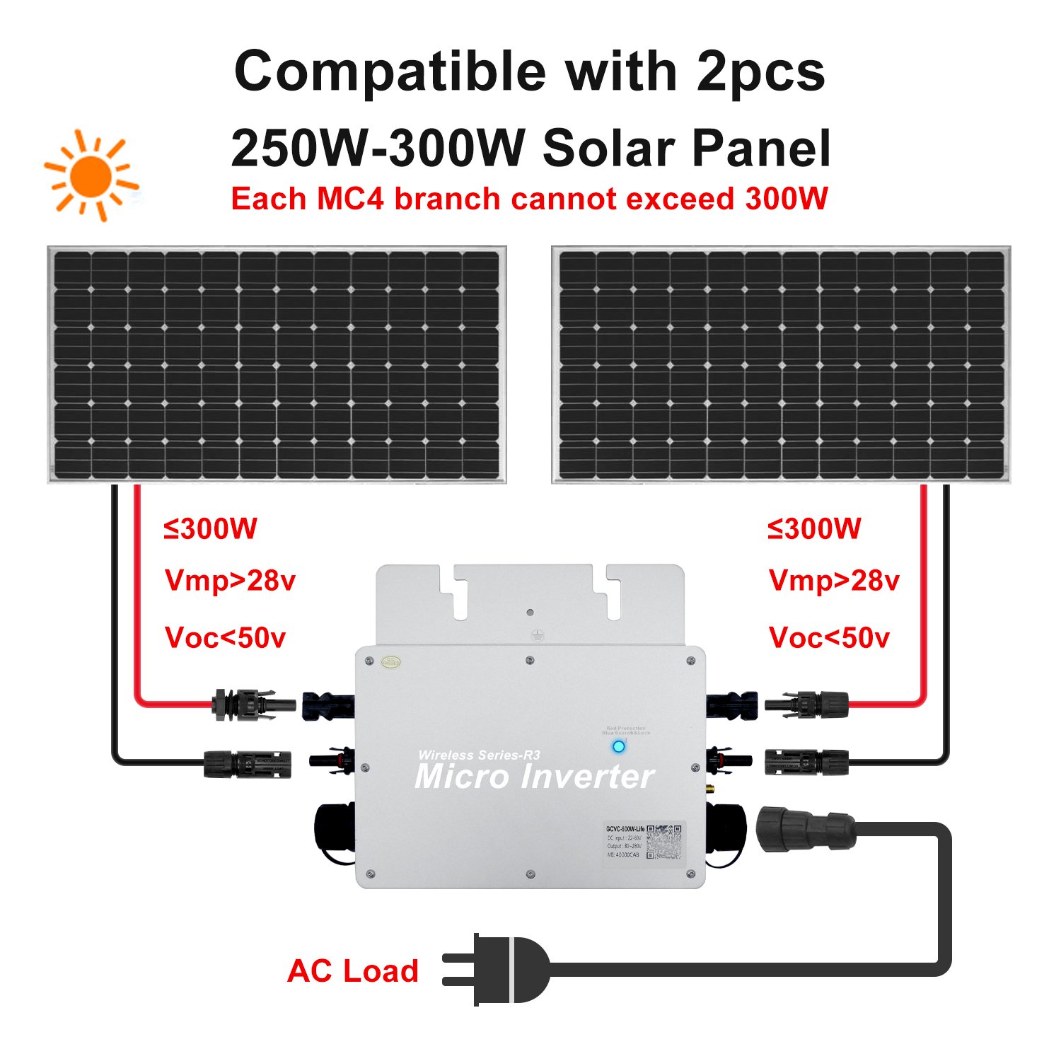 800w 230V Micro Inverter Whit Plug Electric Cable WIFI Control Grid-connected Solar Micro Inverter For Balcony Photovoltaic