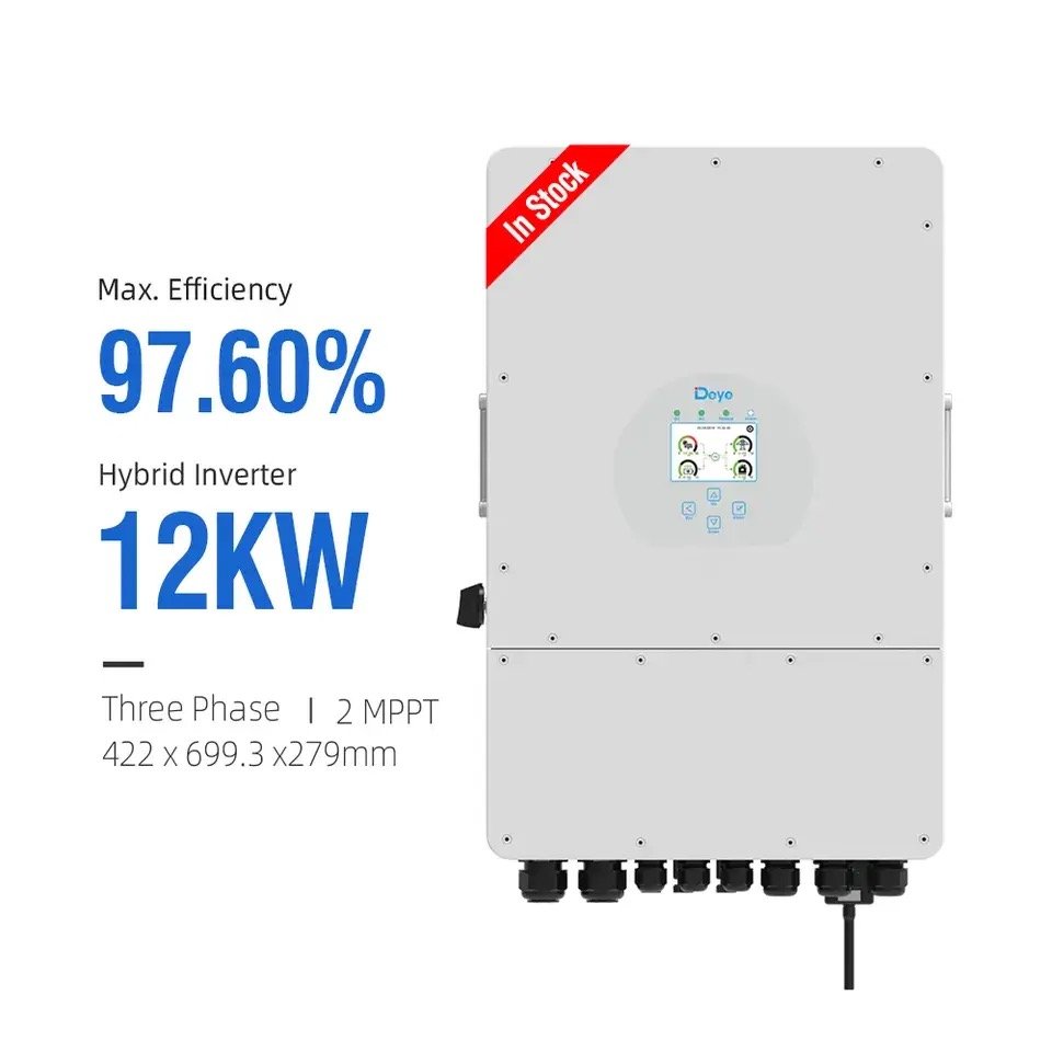 In stock Deye SUN-8K-SG01LP1-US/EU Hybrid inverter 8KW 48V with wifi Single phase 3 Mppt PV solar inverter