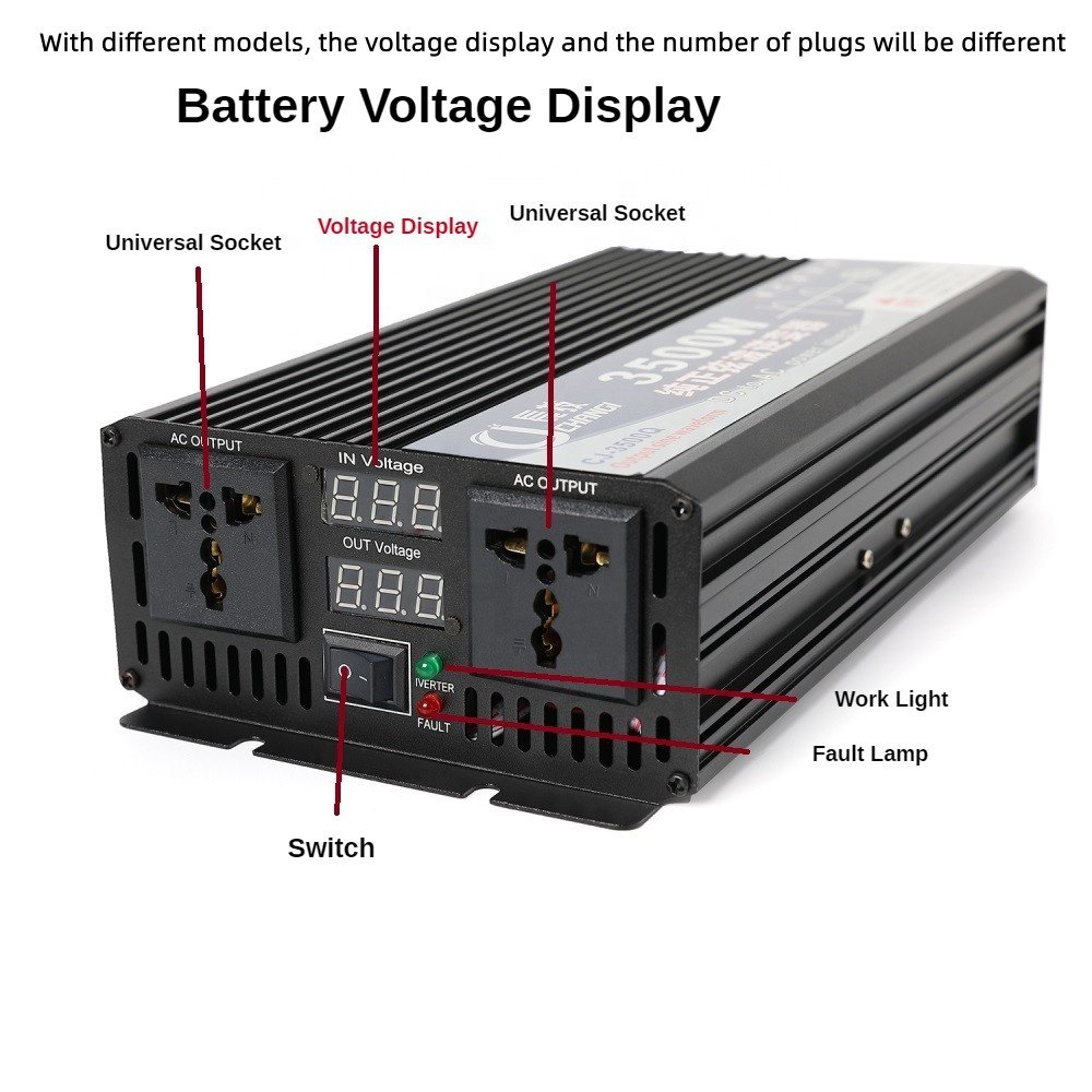 6000W dc 12/24/48/60v to ac 110v220v car solar pure sine wave solar inverters & converters
