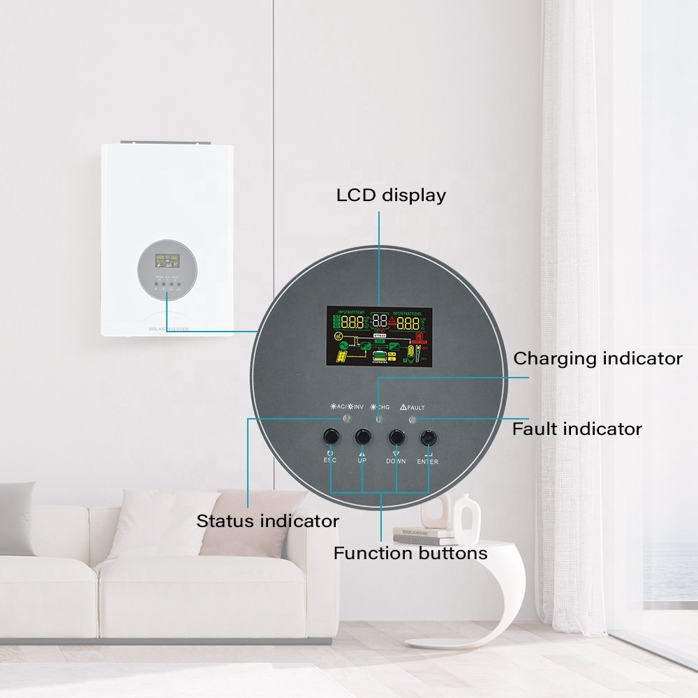 HT Pure Sine Wave 800w 1000w Off Grid Solar Systems 10kw Complete Small Power Hybrid Solar Inverter