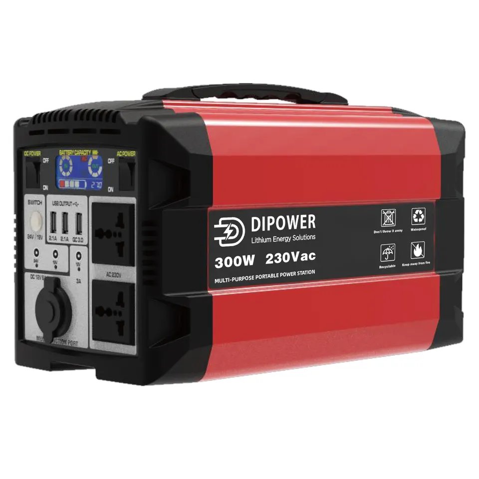 battery portable power station outdoor solar DIDU 300W Solar Portable Power Station For Camping lithium Battery 277.5Wh