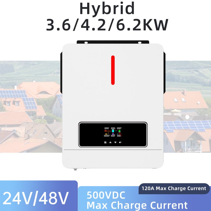4.2Kw 6.2Kw 230V Ac Pure Sine Wave Off Grid Solar Kit Power Inverter All In One Hybrid Solar Inverter And Battery